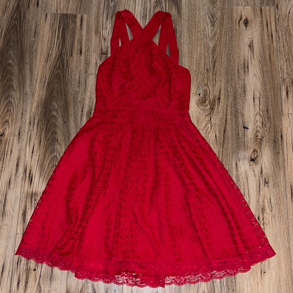 Moda International lace fit & flare dress